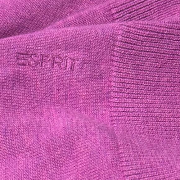 Esprit Size XS Purple Embroidered V-Neck Button Up Cardigan Sweater - Picture 5 of 6